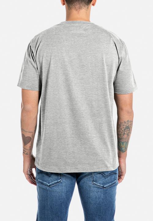 Replay - T-shirt- Light Grey Melange...