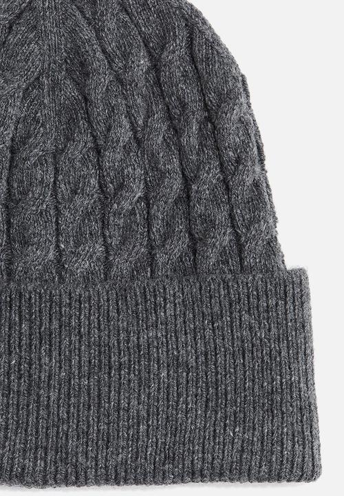 H&M - Cable-knit beanie - dark grey marl