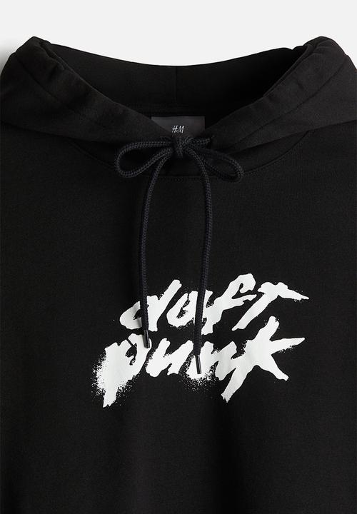 H&M - Regular fit hoodie - black daft punk