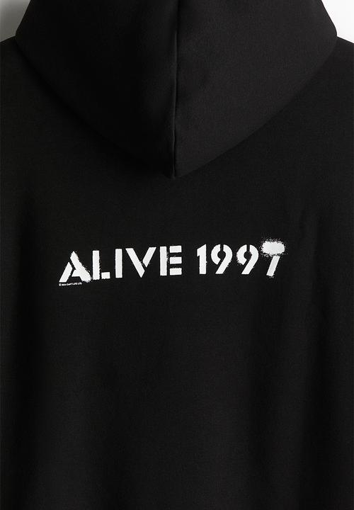 H&M - Regular fit hoodie - black daft punk