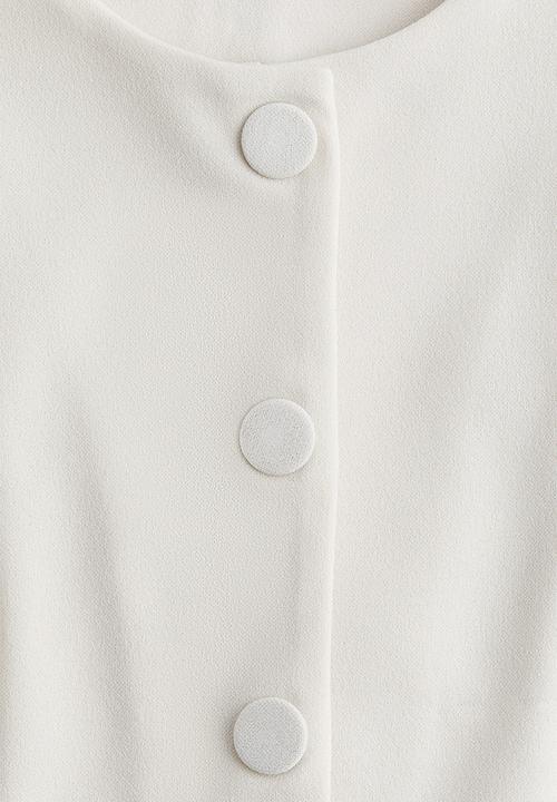H&M - Long suit waistcoat - white