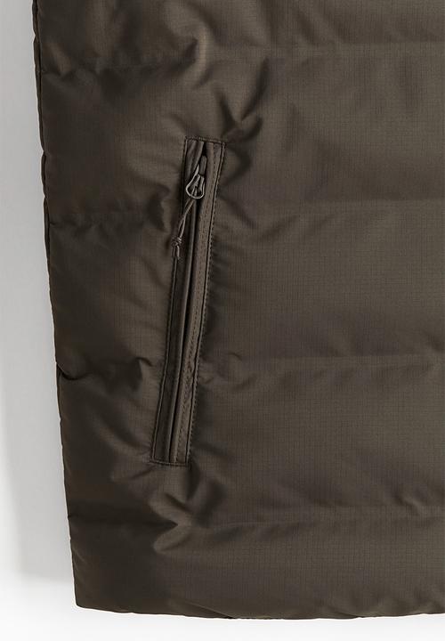 H&M - Regular fit water-repellent puffer gilet - dark khaki green