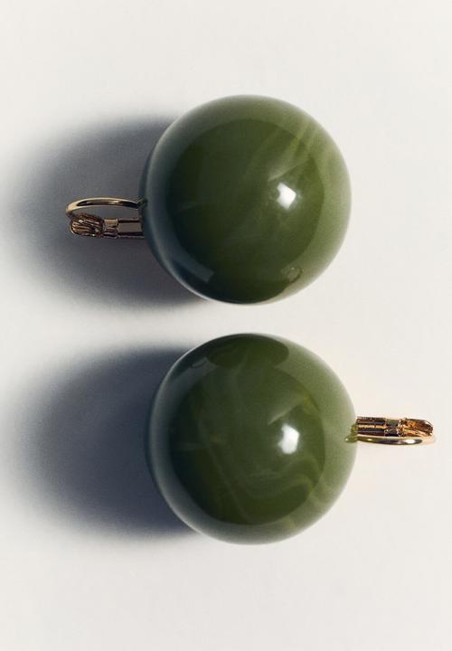 MANGO - Earrings fede -pastel green