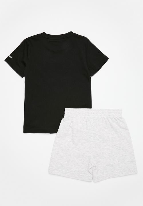 Converse - Converse retro remix tee and shorts set - birch heather