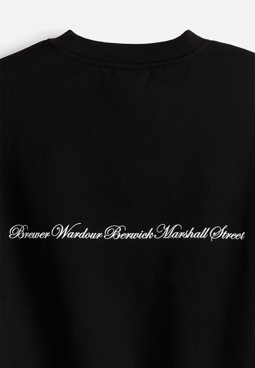H&M - Embroidered sweatshirt - black soho