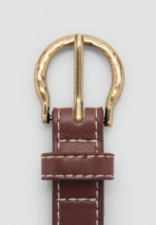 MANGO - Belt trenza - brown