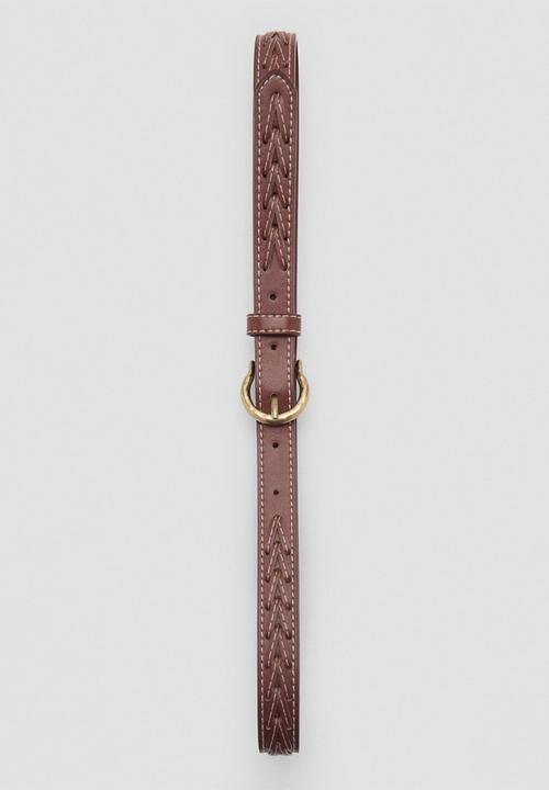 MANGO - Belt trenza - brown