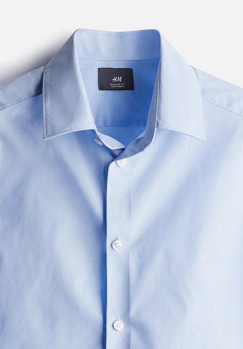 H&M - Regular fit easy-iron shirt - light blue