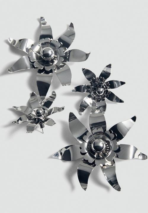 MANGO - Pasiflo earrings - silver