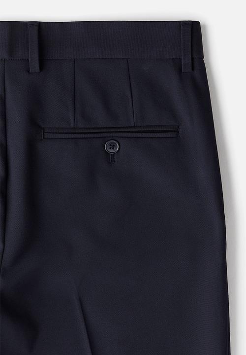H&M - Slim fit tailored trousers - navy blue