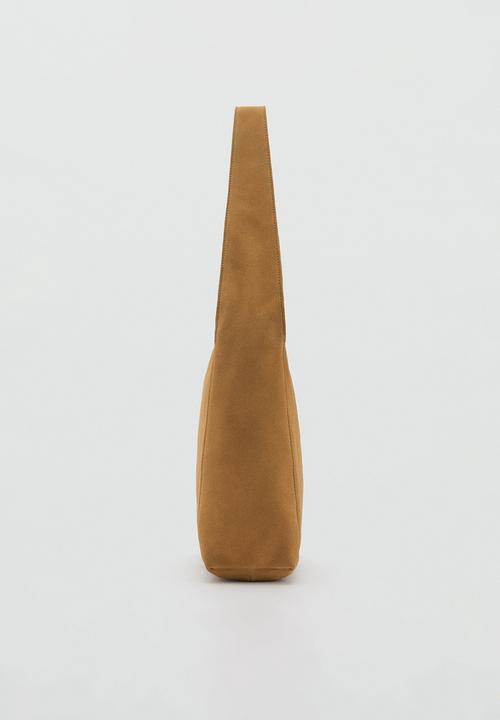 MANGO - Shoulder bag piramide - camel