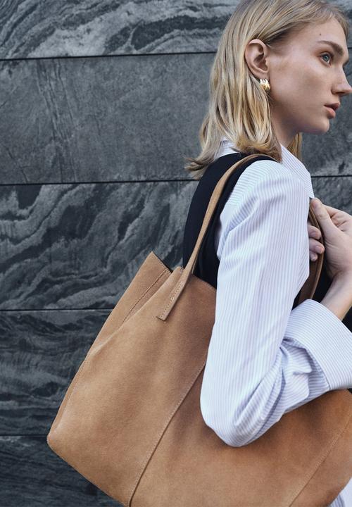 MANGO - Shopper bag bassi - brown