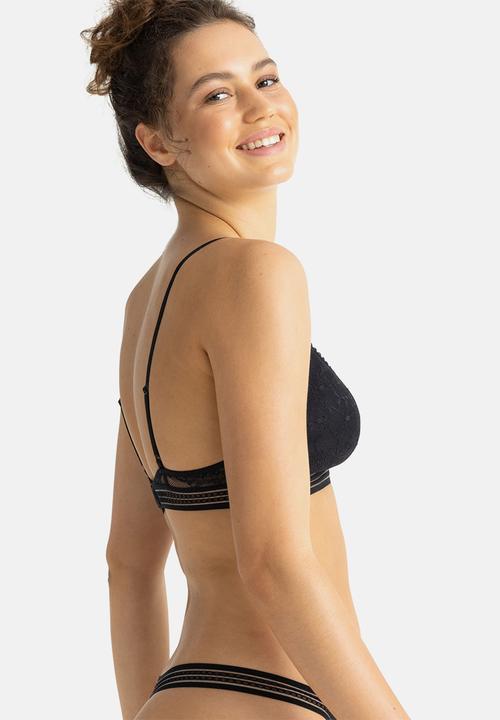 DORINA - 2 pack Anika bralette - black/green