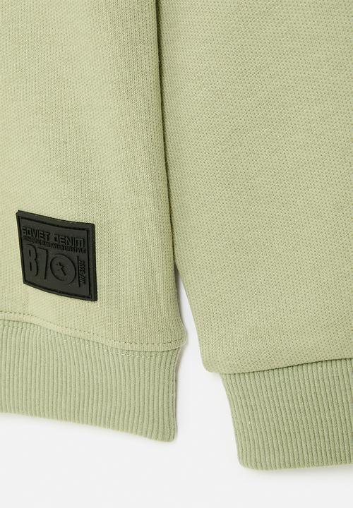 SOVIET - Boys Crew Neck Sweat Top - Light Sage