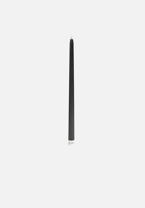H&S - Dinner candle 2pcs 38cm - black