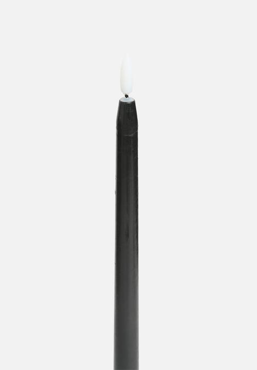 H&S - Dinner candle 2pcs 38cm - black