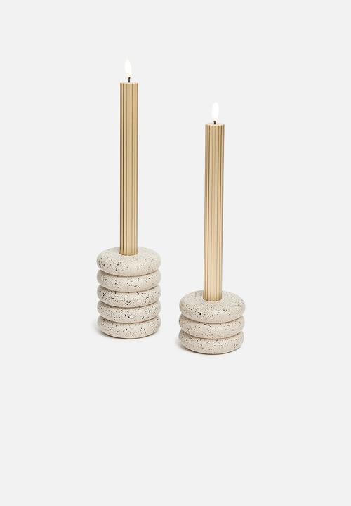 H&S - Dinner candle s2 25cm - gold