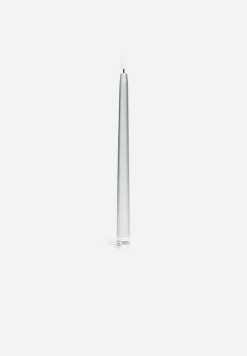 H&S - Dinner candle s2 27cm - silver