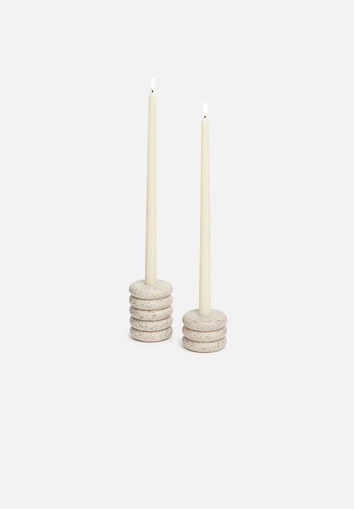 H&S - Dinner candle 2pcs 38cm - ivory