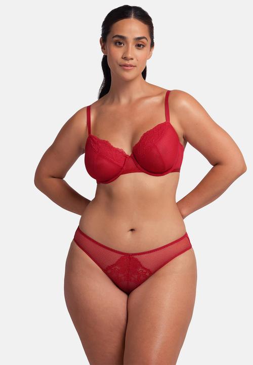 DORINA - Plus Macie 2pack brief - red/black