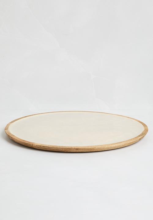 Excellent Houseware - Round platter mango wood 38cm - natural