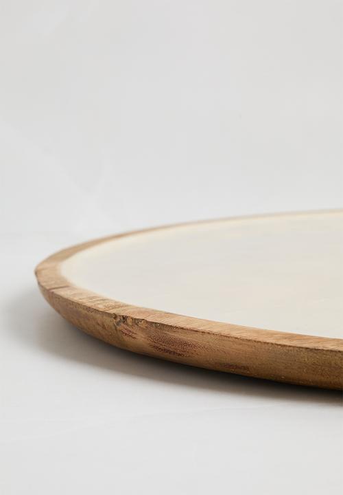 Excellent Houseware - Round platter mango wood 38cm - natural