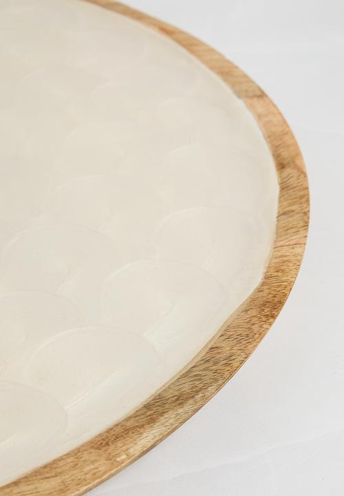 Excellent Houseware - Round platter mango wood 38cm - natural