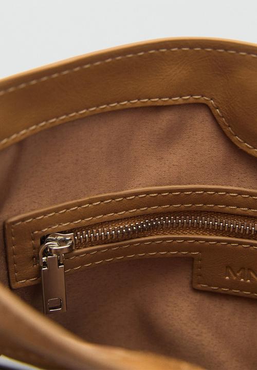 MANGO - Shoulder bag anya - camel