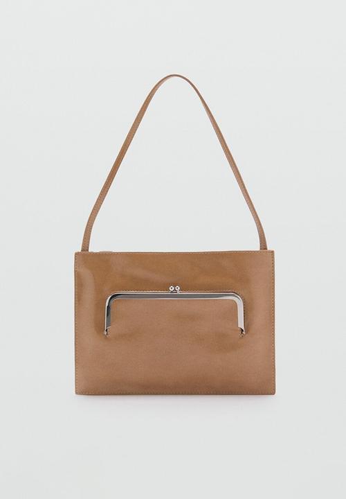 MANGO - Shoulder bag anya - camel