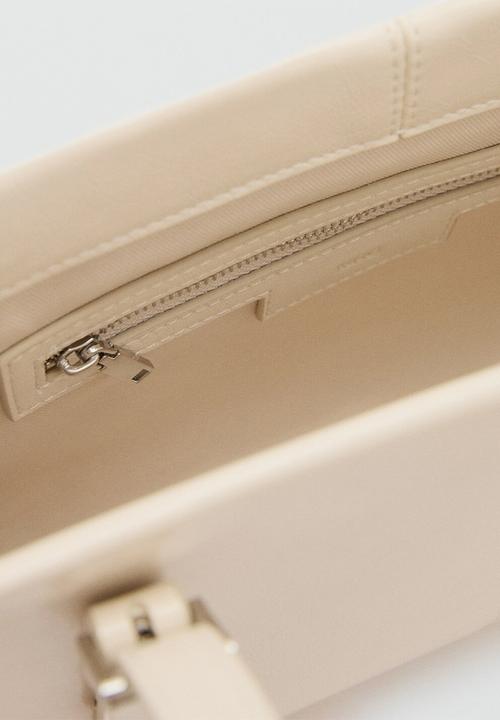MANGO - Sharon shoulder bag - natural