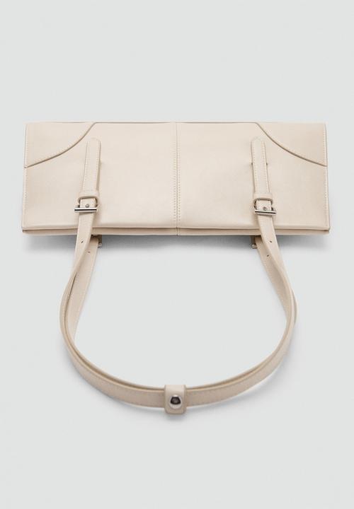 MANGO - Sharon shoulder bag - natural