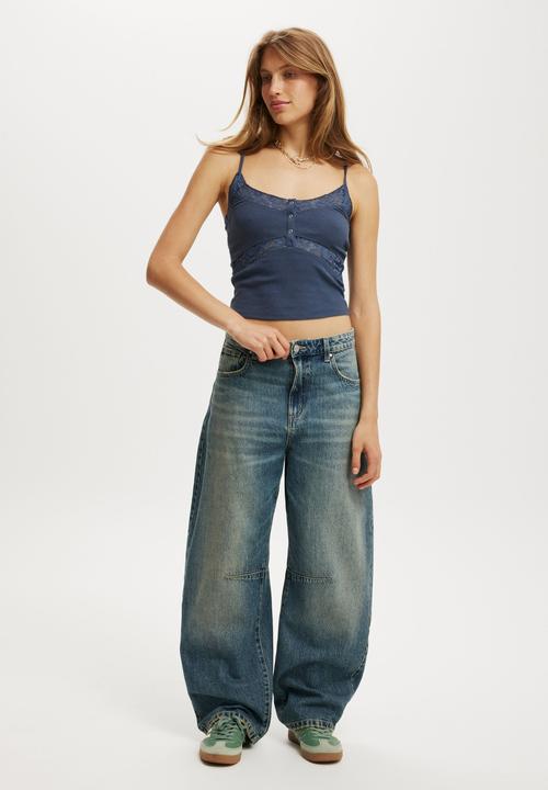 Cotton On - Barrel jean - nova blue