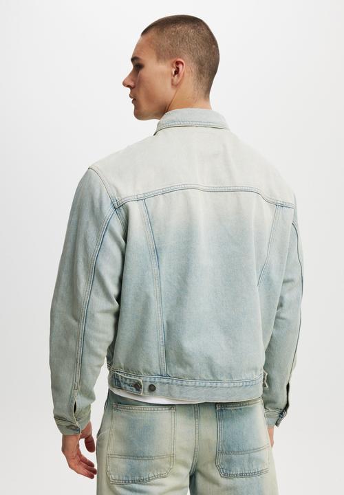 Cotton On - Oversized trucker jacket - halen blue