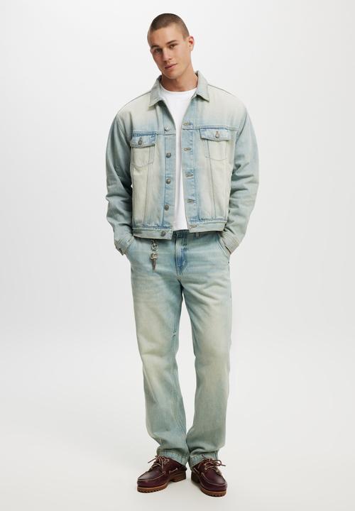 Cotton On - Oversized trucker jacket - halen blue