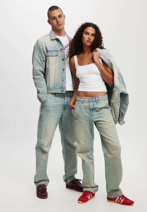 Cotton On - Oversized trucker jacket - halen blue