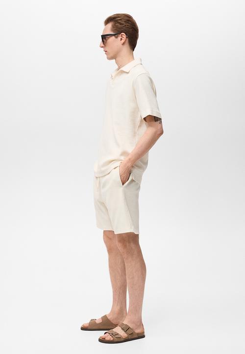 MANGO - Shorts XAVIS - Light Beige