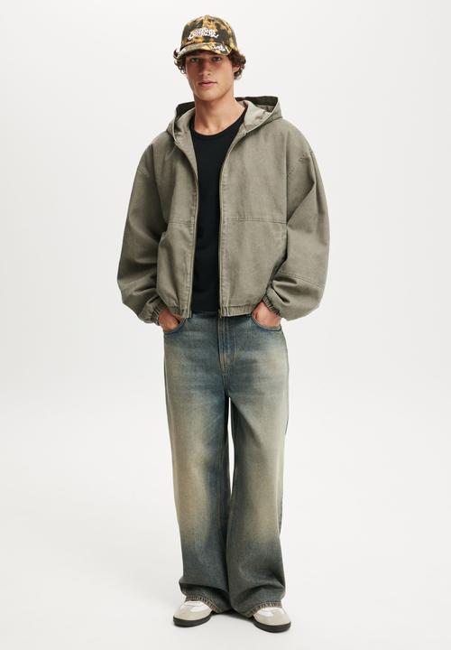 Cotton On - Coach Bomber Jacket - Washed khaki
