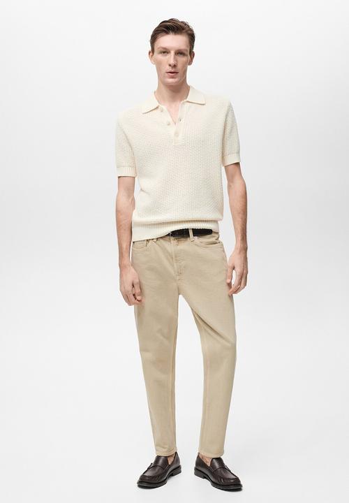 MANGO - Jeans benc - beige