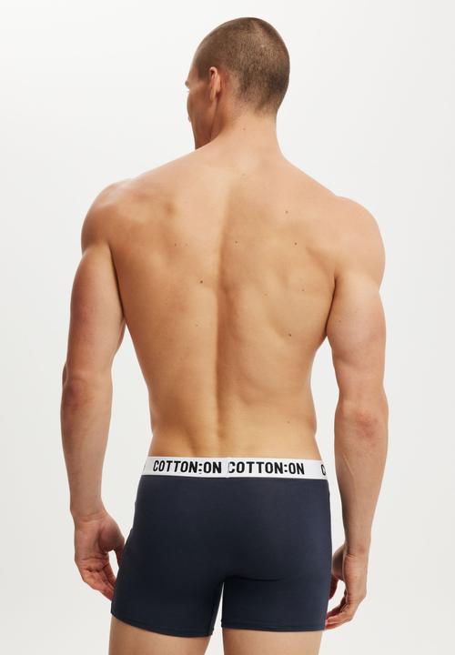 Cotton On - Mens Organic Cotton Trunks - True Navy/White/Black