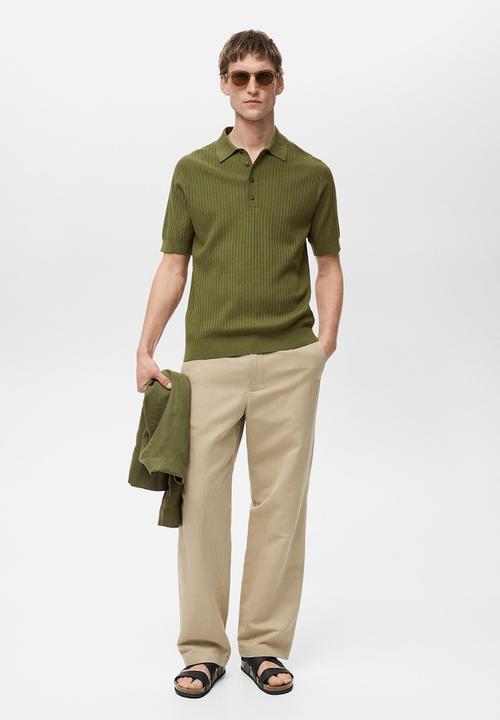 MANGO - Polo shirt paule - green
