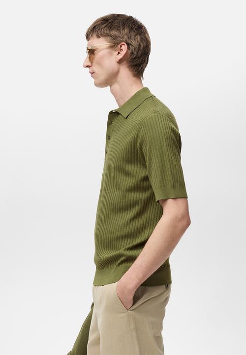 MANGO - Polo shirt paule - green