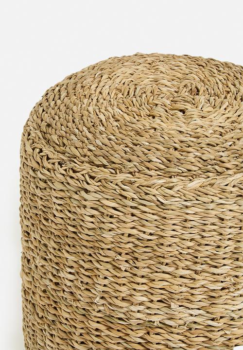 H&S - Pouf round natural 40x40x38cm - natural