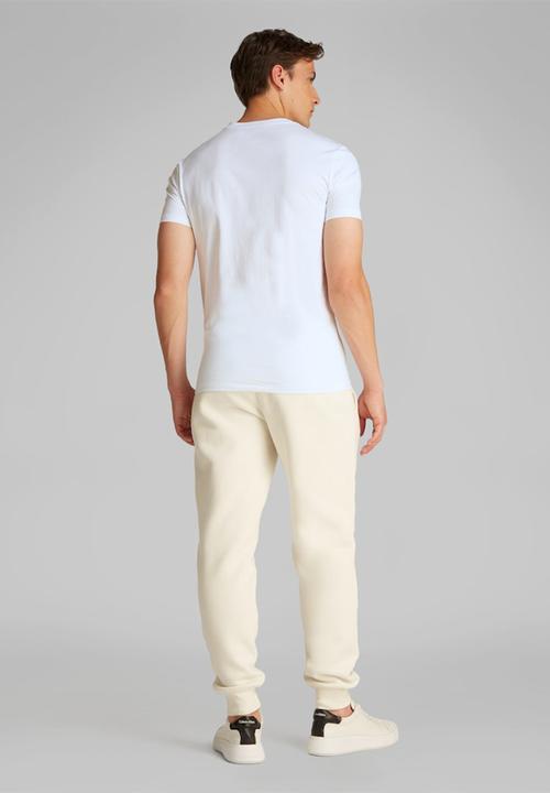 Calvin Klein - Mixed Institutional Logo Tee - Bright White