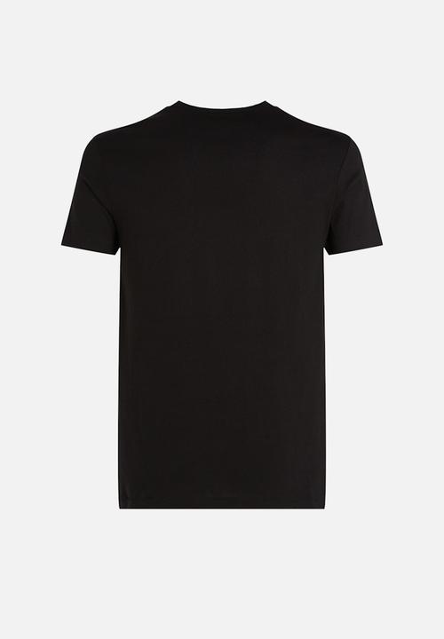Calvin Klein - MIXED INSTITUTIONAL LOGO TEE - Ck Black