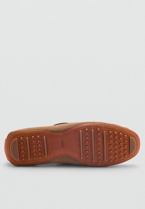 MANGO - Nautilus leather boat shoe - medium brown