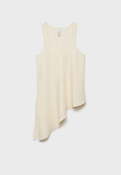 MANGO - Top Swade - Light Beige