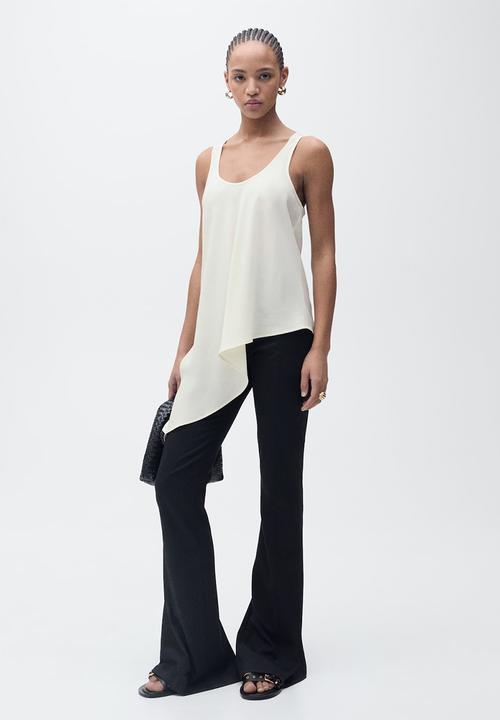 MANGO - Top Swade - Light Beige