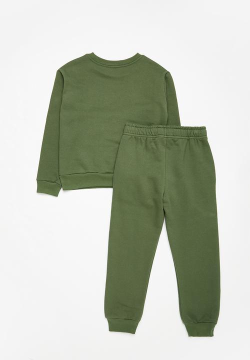Pop Candy - Plain tracksuit set - olive