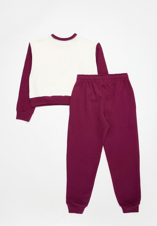 Pop Candy - Sweatset - maroon & white