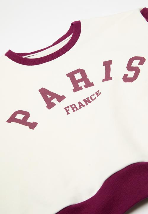 Pop Candy - Sweatset - maroon & white